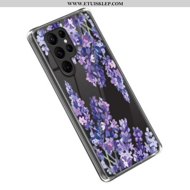 Futerały do Samsung Galaxy S23 Ultra 5G Bezszwowe Purpurowe Kwiaty